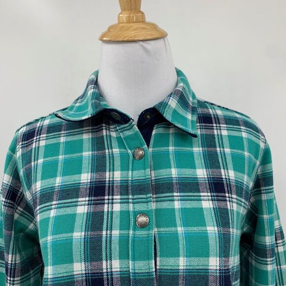 Orvis Shacket Womens S Small Cypress Plaid Long Sleeve Snap Button Fleece Lined - Picture 3 of 14
